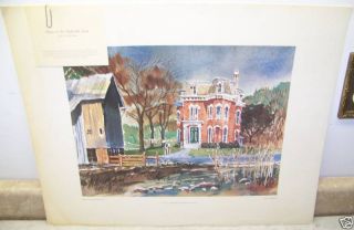 Vintage Hydesville House Newark NY Print John Menihan