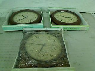  of 3 Acurite 18 in Wall Clock with Thermometer and Hygrometers