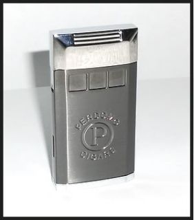 SM Perdomo Logo Single Flame Cigar Gunmetal Lighter