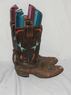 Vintage Hyer 40s Cutout Cowboy Boots Sz 10 Olathe Kansas Real Deal