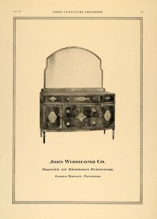 1920 Ad John Widdicomb Co. Bedroom Furniture Dresser   ORIGINAL