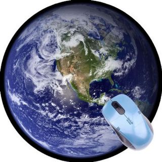 Planet Earth Space Round Computer Mouse Pad New Cool