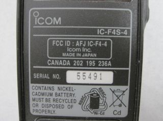 Lot 8 Icom IC F4S 4 Two Way Portable Handheld Radio Walkie Talkie