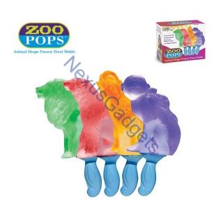 Zoo Pops Ice Pop Popsicle Mold Maker 4 PC Kitchen Set