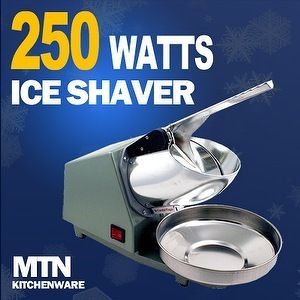 New Mtn 250W Ice Shaver Snow Cone Icee Maker Machine