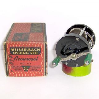  Meisselbach Accurcast No 115 Level Wind Casting Reel in Box