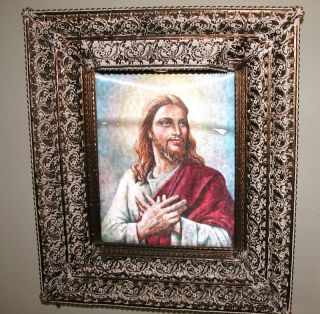 RARE Wall Icon Night Light Picture Frame Changing Jesus