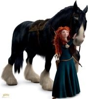 This is a full color Brave Merida and Angus life size cardboard