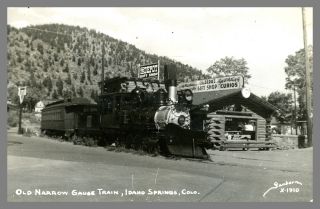 Trains Narrow Guage Train Idaho Springs Co 1950S