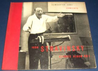 1947 Igor Stravinsky Dumbarton Oaks Concerto 12 Double 78 Album