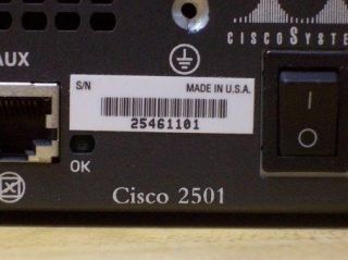 Cisco 2501 Router Aux Console 2 x Serial AUI Port 2500