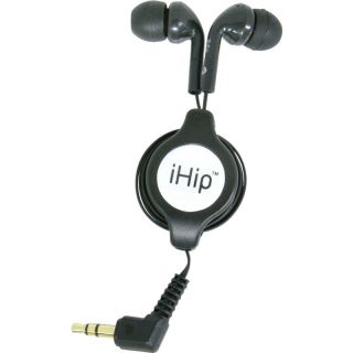 iHip Portable Retractable Headphone Black Earphone