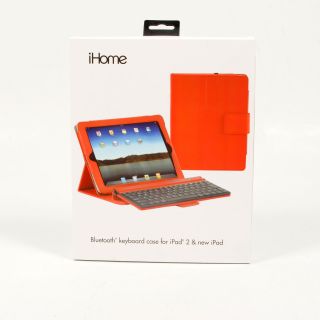 iHome Bluetooth Keyboard Leather Case for iPad 2 New iPad Red