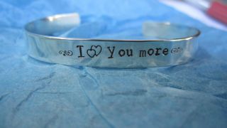 Love You More…Hearts Solid Sterling Silver… not Plated