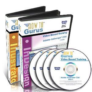 Illustrator CS4 and InDesign CS4 Training 27 Hrs 4 DVDs