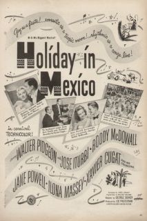  1946 Movie Ad Poster Walter Pidgeon Jose Iturbi Ilona Massey