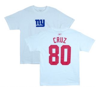 New York Giants Victor Cruz White Name and Number Jersey T Shirt