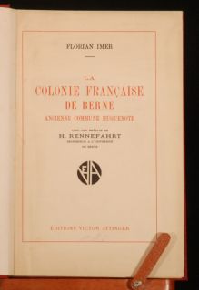 1933 La Colonie Francaise de Berne by Florian Imber