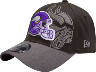Minnesota Vikings Black Grey New Era 39THIRTY Blk Classic Flex Hat