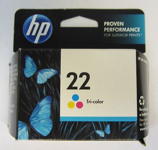HP Ink Cartridge 22 Tri Color Brand New April 2014