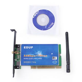 USD $ 27.09   EDUP 54Mbps/11Mbps WIRELESS LAN CARD IEEE802.11b/g,