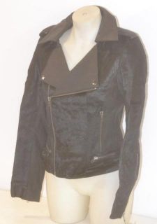 Cote by Improvd Size Medium Pony Hair Leather Motorcycle Jacket
