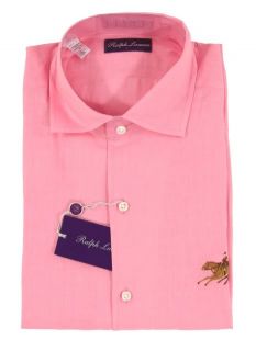 Ralph Lauren Purple Label Equestrian Linen Shirt M New