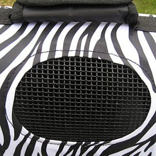 Zebra Print Portable Outdoor Dog Cat Carrier For Pets (37 x 24 x 23cm