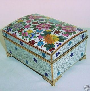 Inaba FINE Rare CLOISONNE Silver SIGNED Japan MUSIC BOX Breathtakingly