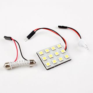 t10/31 41mm 12 5050 SMD ampoule LED à lumière blanche pour lampes de