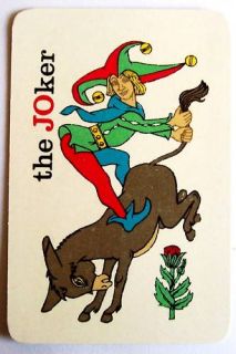 Vintage Playing Cards Single V RARE Joker Polish 1965