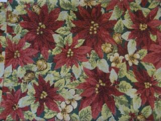 Beautiful Poinsettia Tapestry Placemats Set 4 Better Homes Gardens New