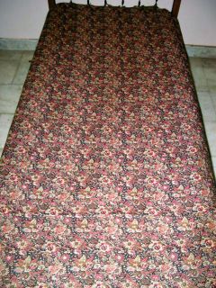 Cashmere India Bedspread Blanket Jamawar Floral Black Pink Bed Cover