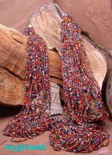 New Indian Corn Necklace Multi Color Heishi Beads