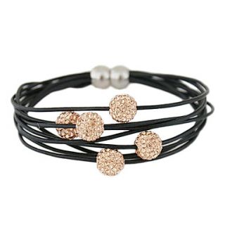 USD $ 8.39   Shamballa style Rubber rope Bead Bracelet(assorted Color