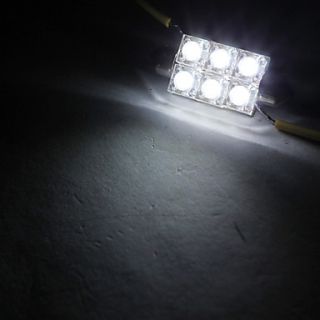 USD $ 2.79   39mm 0.43W 6 LED White Light Festoon Bulb for Car Lamps