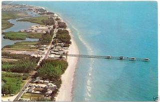 Aerial Indian Rocks Beach South FL Pinellas Postcard