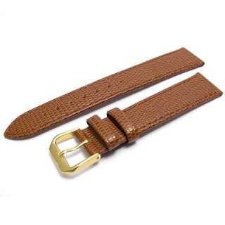 Apollo Leather Watch Strap Band 18mm Lizard Grain Tan