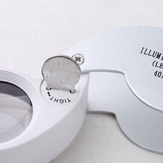 USD $ 5.29   Mini 40X 25mm Jewelry Loupe Magnifier with LED,