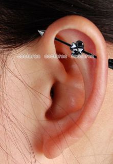  Skull Devil Long Industrial Ear Stud Earring Piercing Gothic