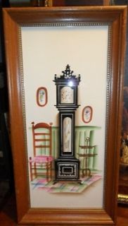 Inez Original Watercolor Grandfather Clock in Time