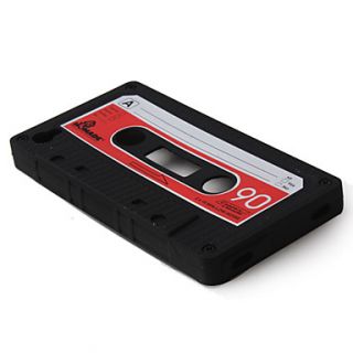 USD $ 1.49   Protective Unique Cassette Soft Case for iPhone 4 (Black