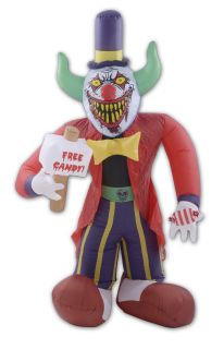 Inflatable Free Candy Clown 8 ft Halloween Lawn Decoration New