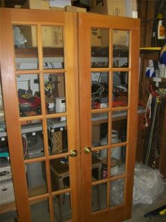 Nice Wood French Doors Interior Hardware Included Make OFFER