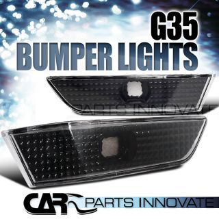 03 07 Infiniti G35 2dr Coupe Blk Bumper Side Marker Lights