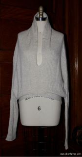  LUXE~Soft Oatmeal 100% Cashmere ~ INHABIT ~ Cozy Cocoon Sweater*Wrap~M