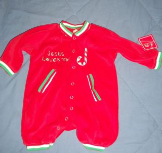 Infant one piece outfit JESUS loves ME CHRISTMAS outfit new with tags