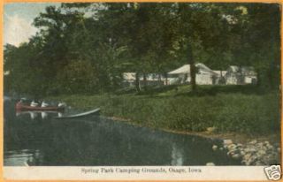 Osage IA Iowa Spring Park Camping Grounds 1323