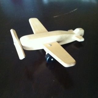 Creative Playthings Wood Airplane 1969 Near Mint with Box