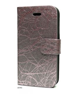  Leather Skin Trifold Stand Flip Cover Case iPhone 4 U574C